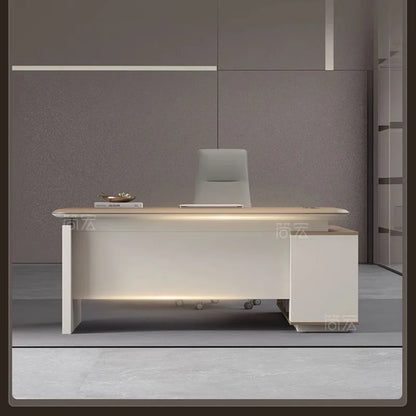 Standing Study Writing Desk Corner White Gaming Executive L Shaped Desk Shelf Storage Mesas De Computador Furniture Desk