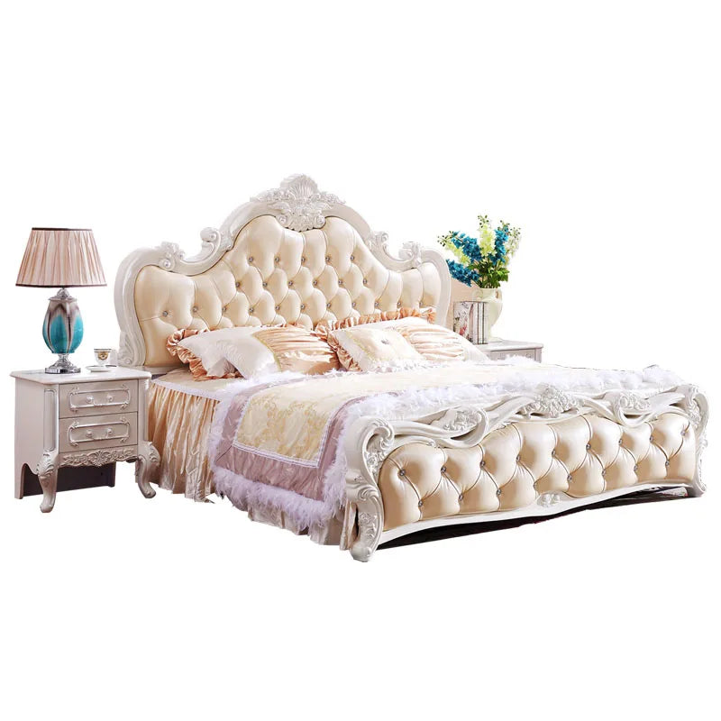 Nordic Luxury Bedroom Bed Pink Girls King Size Wooden Bedroom Bed Storage Princess Lit Deux Place Livingroom Furniture Sets