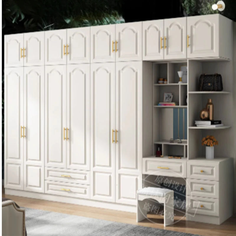 Multilayer Storage Wardrobe Luxury Doors Open Closets Bedroom Wardrobe Cabinet Shelves Armadio Camera Da Letto Bedroom Furniture