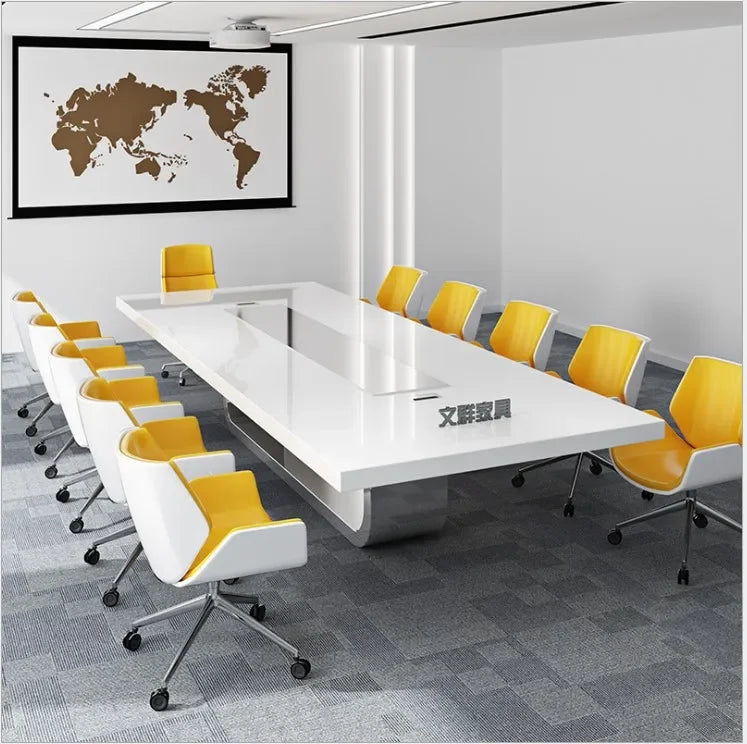 Chinese New Design Meeting Room Desk Artificial Granite Table Top Meeting Room Conference Table Luxury Office Furniture