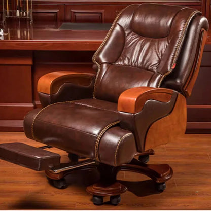 Nordic Relaxing Office Chair Conference Reading Executive Computer Office Chair Lazy Leather Throne Taburete Salon Furniture