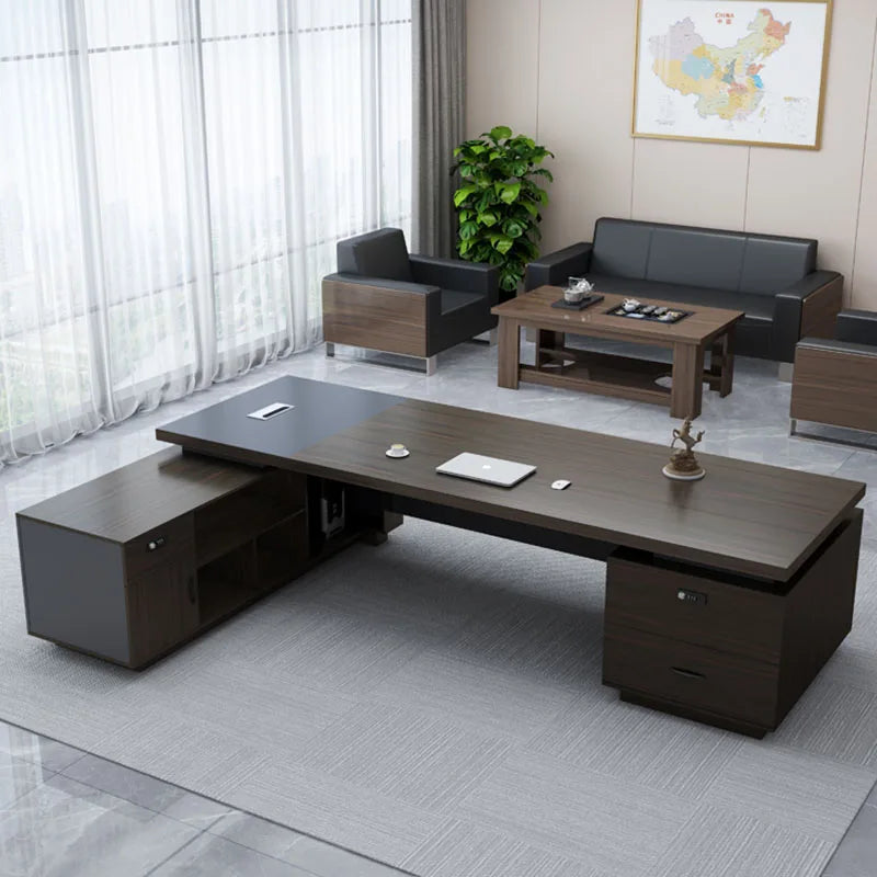 L Shaped L Organizers Office Desk Conference Executive Supplies Floor Computer Desks European Standing Mesa Escritorio Furniture