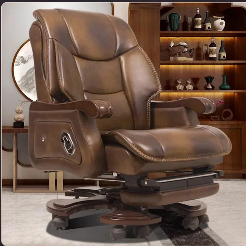 Leather Comfy Office Chairs Recliner Executive  Rolling Comfortable Gaming Chair Work Sillas Luxury Furniture