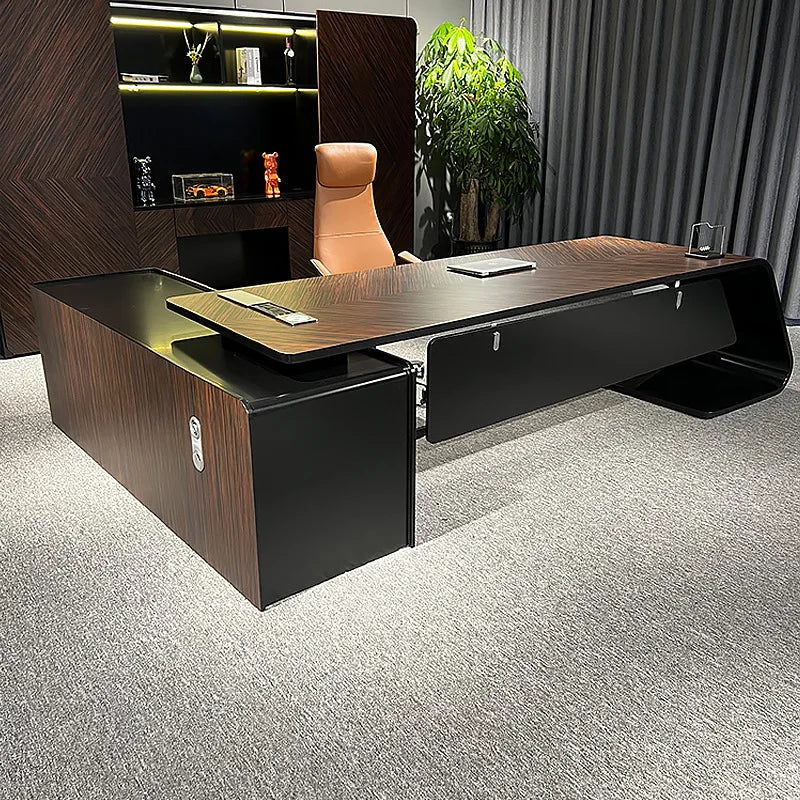 office table desk luxury white manager desk bureau business Desk Office Chairs And Tables Furniture executive