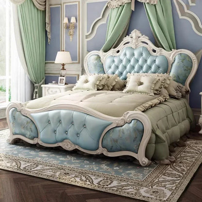 Royal Luxury Kids Double Bed Modern Home King Baby Frame Double Bed Bedding Living Room Letti Matrimoniali Bedroom Furniture