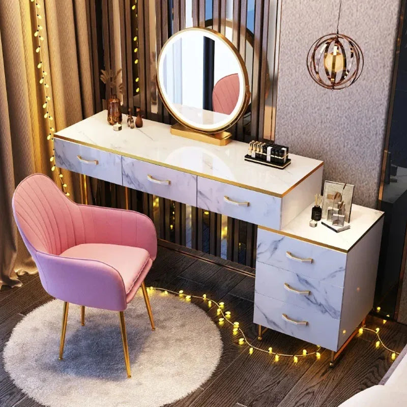 Luxury Led Light Dressing Table Storage Womens Adjustable Comfortable Modern Drawers Dressers Bedroom Vestidores Home Furniture