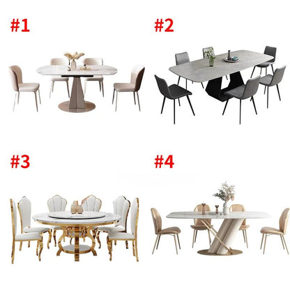 Luxury Dining Table And Chairs Customize Tabletop Kitchen Furniture 24 Dining Table Sets Minimalist Dining Table With 6 Seats