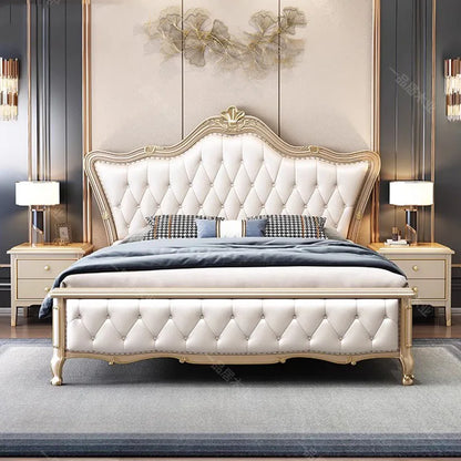 Luxury Double European Bed Designer Waterproof Twin Frame European Style Bed Modern Sleeping Letto Matrimoniale Furniture