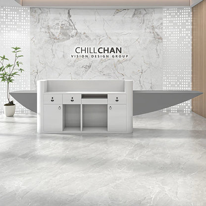 Modern Design Curve Front Desk Reception Counter Simplicity Cashier Counter Desk Beauty Pulpito Para Igreja Luxury Furniture