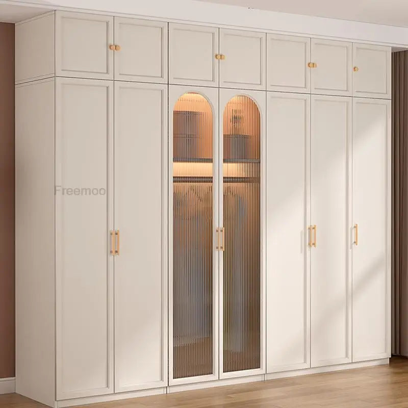 Luxury Closet For Clothes Bedroom Furniture Wardrobes In White Multi-Space Storage Locker With Drawers Home Furniture Cabinet