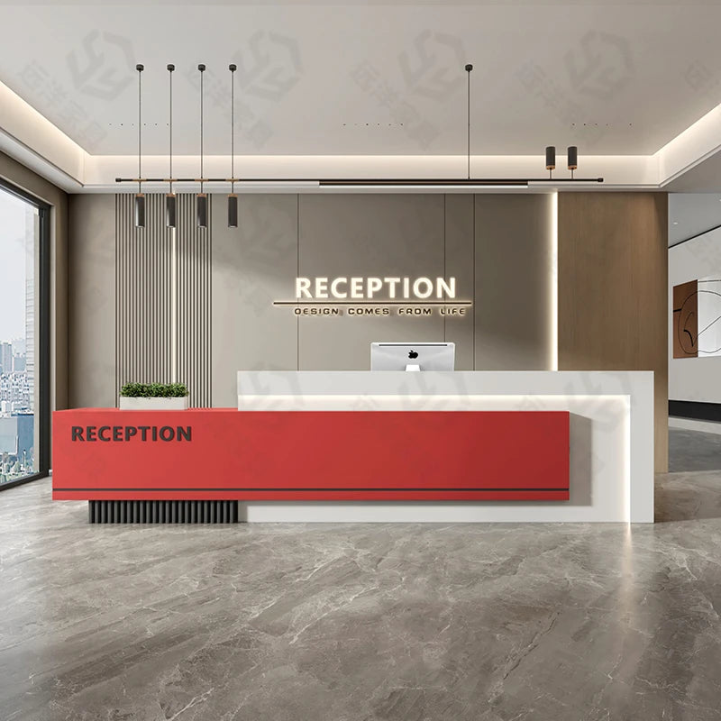 Commercial Receptionist Counter Standing Premium Lecture Front Salon Counter Nail Modern Mostrador Oficina Office Furniture