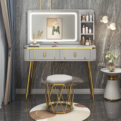 Comfortable Girl Vanity Table Light Cheapbeauty Speaker Cosmetics Tall Luxury Dressing Table White Penteadeira Chinese Furniture