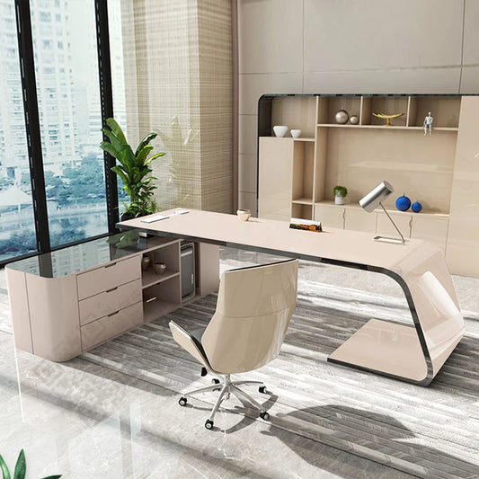 Work Accent Office Desks Funky Luxury Minimalist Modern Storage Executive Office Desk Reception Biurka Komputerowe Furnitures