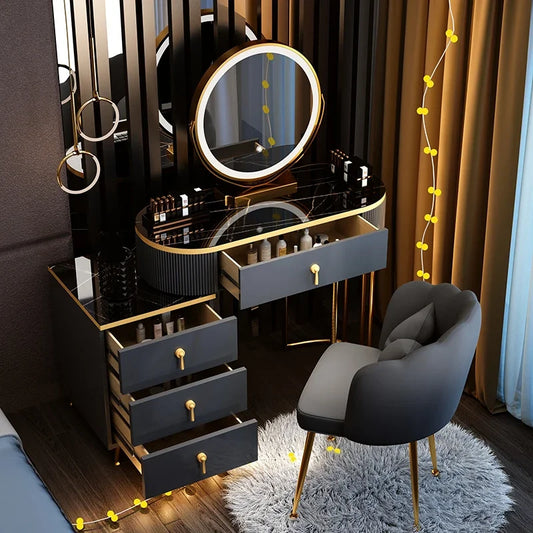 Girl Fashion Dressing Table Multifunctional Woman Minimalist Home Dressing Table Bedroom Bedroom Gabinete Furniture Comfortable