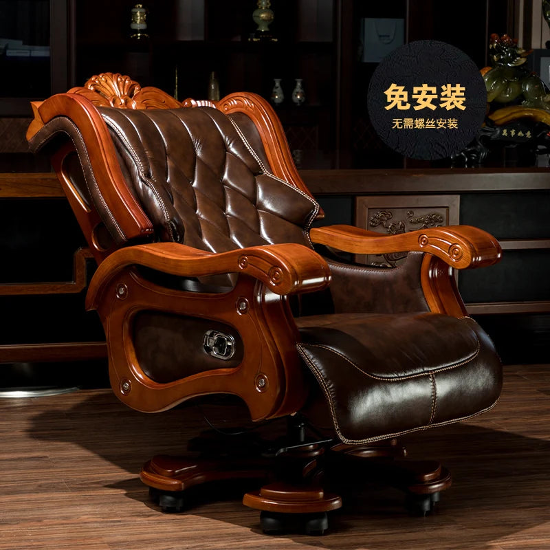 High quality minimalist modern boss chair executive office chair inclined CEO massage chair business leather computer chair