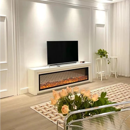 Luxury Innovative Tv Stand Simple White Nordic Storage Display Tv Cabinet Fireplace Glass Minimalistic Tivi Stand Decoration