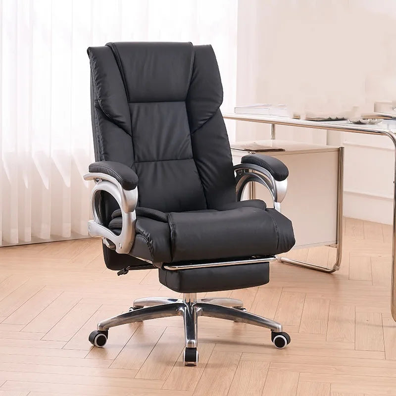 Leather Office Chair Dinning Comfortable Salon Ergonomic Gaming Chair Arm Vanity Study Cadeira Para Escritorio Furniture