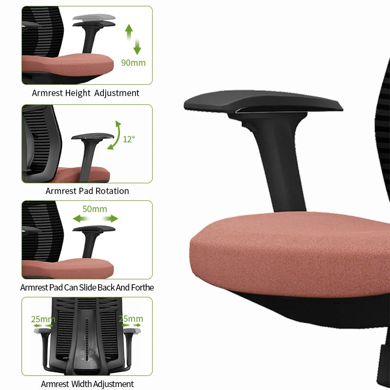 ZITAI 4d adjustable swivel Mesh executive office chair high back Ergonomic office Chair with lumbar support