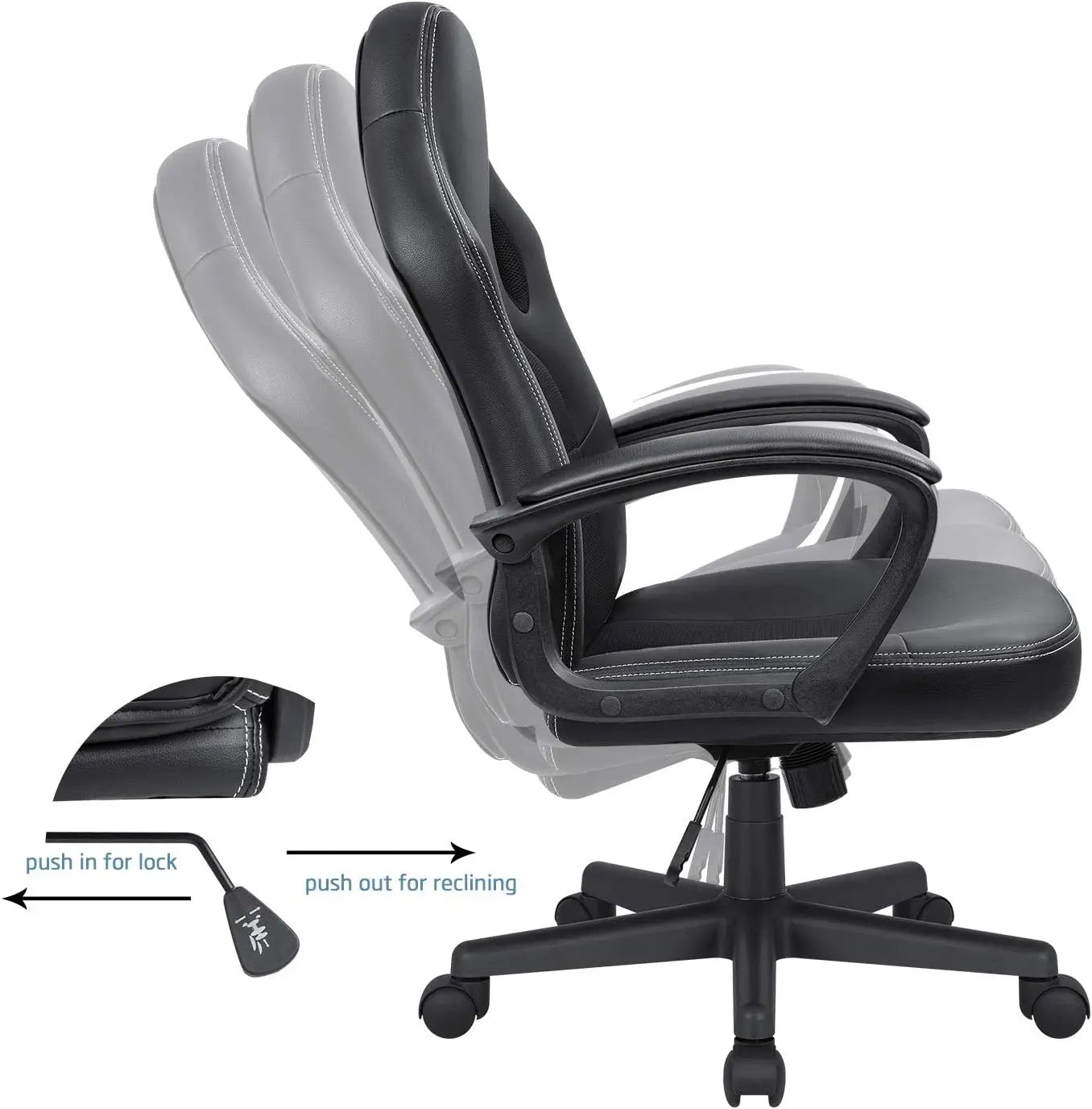 Office Gaming Chair High Back Leather