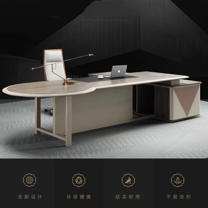 Corner Italian Office Desks Computer Luxury Executive Storage Modern Drawers Office Desks Simple Bureau Meuble Furnitures