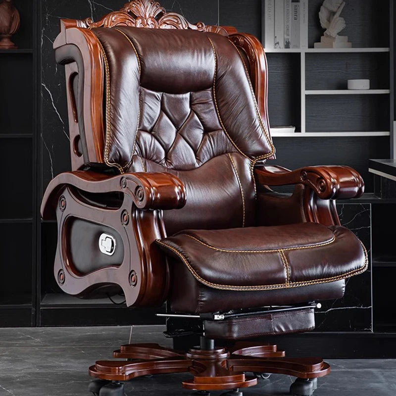 Leather Boss Office Chair Seat Library Designer Conference Waiting Armchairs School Modern Cadeira Escritorio Home Furniture