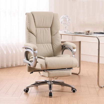 Leather Office Chair Dinning Comfortable Salon Ergonomic Gaming Chair Arm Vanity Study Cadeira Para Escritorio Furniture